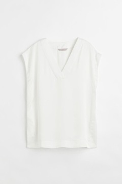 H&M bluzka top w serek satynowa 42 XL 44 T181
