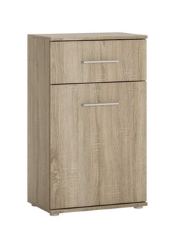 KOMODA SZAFKA VALENCIA 1D Z SZUFLADĄ WĄSKA 50 CM DĄB SONOMA MAT MAFMEBLE