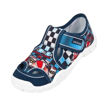 Pantofel Adaś car, Granatowy, Vi-GGa-Mi, r. 26