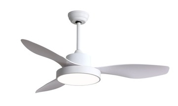Wentylator sufitowy SOLENTO Biały | Silnik DC z pilotem | Lampa LED, 106cm