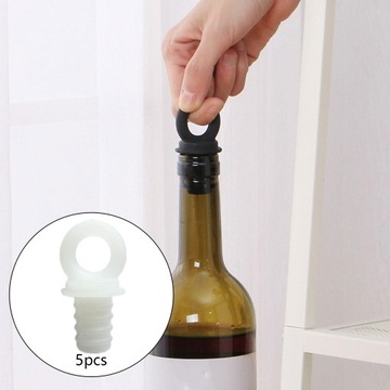 5шт силиконовая пробка для вина легкая пробка для вина для кухни праздник белого цвета