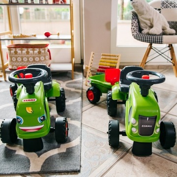 Трактор FALK Baby Claas Зеленый с прицепом + аксессуары. от 1 года