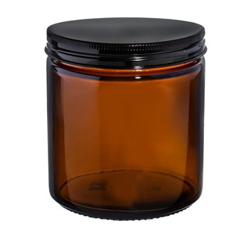 Słoik szklany brązowy 250ml z nakrętką aluminiową 5 sztuk
