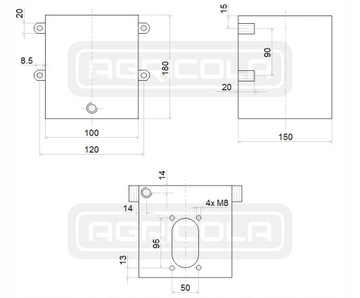 ОДНОСТОРОННИЙ ГИДРАВЛИЧЕСКИЙ НАСОС 45см3 С БАКОМ 2Л БАДЕСТНОСТЬ