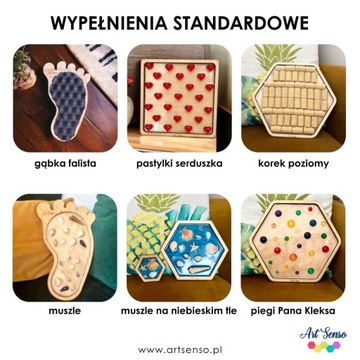 Ścieżka sensoryczna 7 kwadratów 23 cm Montessori integracja zestaw duży