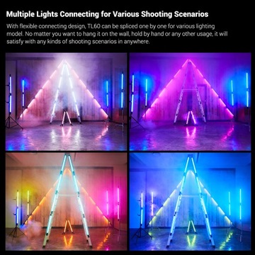 Godox TL60 Полноцветный ламповый светильник RGB 2500K-6500K