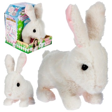 ИНТЕРАКТИВНЫЙ КРОЛИК ПЛЮШЕВЫЙ ЗАЯЧИК-МАСКОТ прыгает и шевелит ушками ПОДАРОК