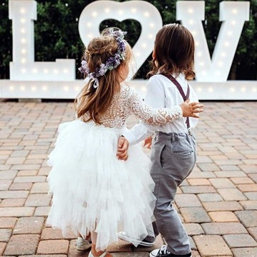 sukienka WIZYTOWA NA WESELE ŚLUB KOMUNIA KORONKA BAL 146