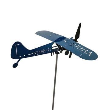3D Plane Garden Weather Vane Plug Decor Creative Chic Plug-in Windmill