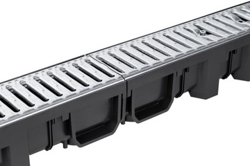 Линейный водоотвод, гаражный водосток, 100 см, оцинкованный