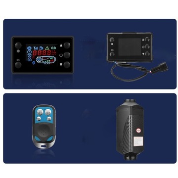 СТОЯНОЧНЫЙ ОБОГРЕВАТЕЛЬ 12В 8КВТ ДЛЯ WEBASTO DIESEL С ГЛУШИТЕЛЕМ И ЖК-ПАНЕЛЬЮ