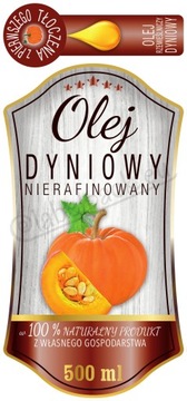 OLEJ DYNIOWY - Etykieta 500ml, naklejka 12szt.