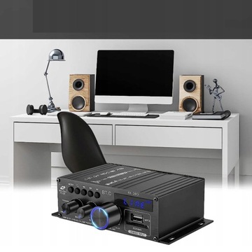 HIFI СТЕРЕОУСИЛИТЕЛЬ 40 Вт + 40 Вт 2.0 АУДИОПЛЕЕР BLUETOOTH 5.0 + ПУЛЬТ ДИСТАНЦИОННОГО УПРАВЛЕНИЯ