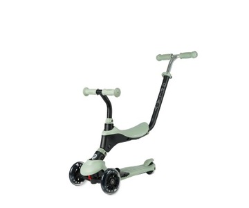 ТРЕХКОЛЕСНЫЙ СКУТЕР QPLAY РУЧКА СИДЕНЬЯ ДЛЯ ПОХОДНИКА ЗЕЛЕНЫЕ КОЛЕСА С СВЕТОДИОДНОЙ СВЕТОДИОДАМИ SEMA PRO