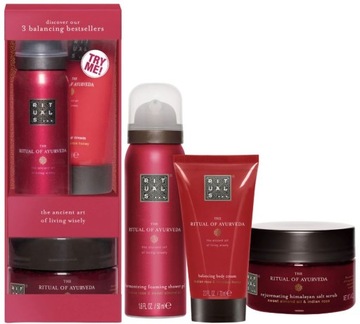 RITUALS AYURVEDA Set Pianka Peeling Krem ZESTAW podarunkowy prezentowy