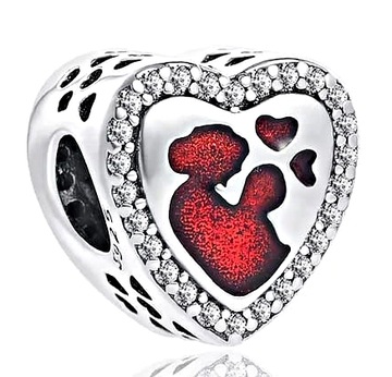 MD charms beads serce MAMA mom mother S925