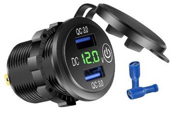 USB QC 3.0 GNIAZDO WOLTOMIERZ PLASTIK DOTYK Z