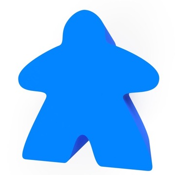 Meeple mipel figurka 16x15x10mm v1 - 10szt. niebie