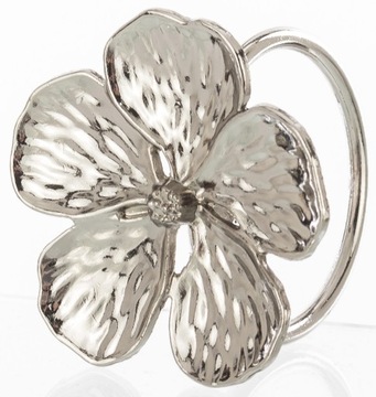 Кольца для салфеток, набор из 4 шт., серебряные цветы, незабудки