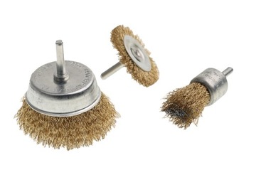 ZESTAW SZCZOTKI DRUCIANE MOSIĄDZOWANE WIERTARKI x3