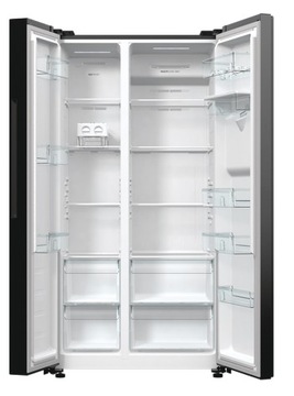 Lodówka SBS Gorenje Dystrybutor Kostkarka No Frost A++ Czarna 550l