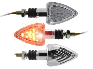 KIERUNKOWSKAZ MOTOCYKLOWY LED STZAŁKA CHROM HOMOLO