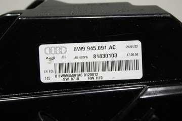 AUDI A4 B9 8W9 KOMBI FACELIFT LED LEVÝ JEHLA MATRIX