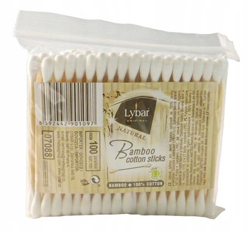 Patyczki do uszu bambusowe eko naturalne Lybar Mattes 100szt.