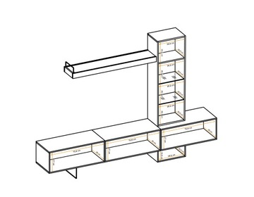 MEBLOŚCIANKA ROSE + LED