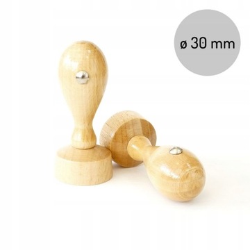 Stempel ręczny 30 mm pieczątka z Twoim LOGO tekstem grafiką WZORY projekty