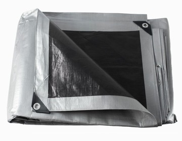 Брезент 3х4 ТОЛСТЫЙ Серебристый и Черный 260г Морозостойкий Водонепроницаемый УФ+++