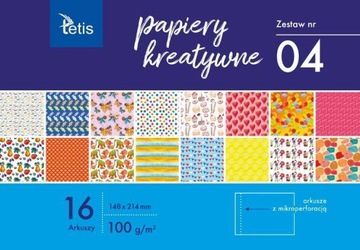 Бумага Tetis Creative A5/16K набор из 4 шт.