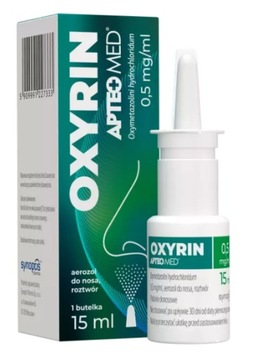 Aerozol do nosa Oxyrin Apteo Med 15 ml