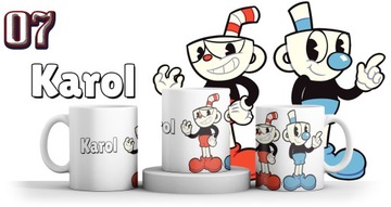 KUBEK CUPHEAD PREZENT + IMIE + KARTONIK