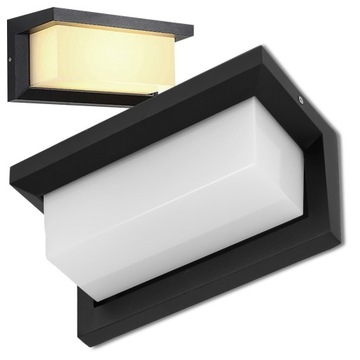Kinkiet Zewnętrzny Lampa Elewacyjna LED Ogrodowa 1X E27 Czarna IP54