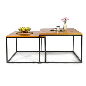 STOLIK KAWOWY Industrialny Loftowy ROZSUWANY 81cm