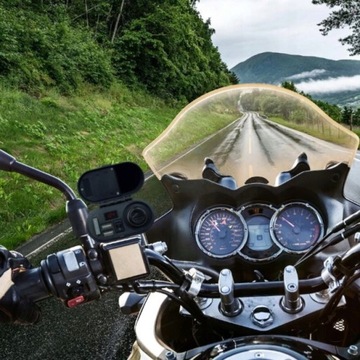 ЗАРЯДНОЕ УСТРОЙСТВО ДЛЯ МОТОЦИКЛА 2x USB 3A БЫСТРОМЕТРНЫЙ ВОЛЬТМЕТР