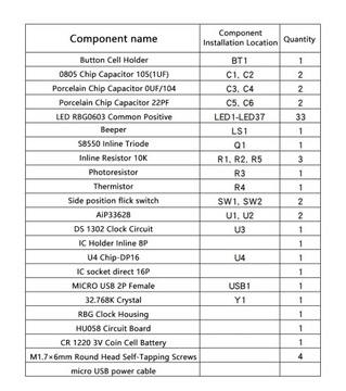 Mega zegar LED RGB Cyfry 3,5cm obudowa Fioletowa diody multikolor