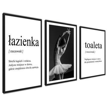 Obrazy Plakaty Ramy Łazienka Balet Napis Taniec