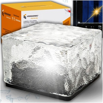 LAMPA TARASOWA SOLARNA OGRODOWA NAJAZDOWA KOSTKA LODU LED
