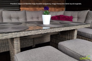 GARDEN CORNER кресло из техноротанга TRVENTO DINING GREY КОМПЛЕКТ МЕБЕЛИ