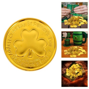 ШОКОЛАДНЫЕ МОНЕТЫ, ИРЛАНДСКАЯ ПЛАСТИКОВАЯ КОРОНА, ЗОЛОТО