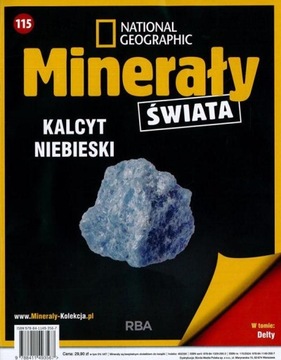 KOL. MINERAŁY ŚWIATA nr 115 - KALCYT NIEBIESKI