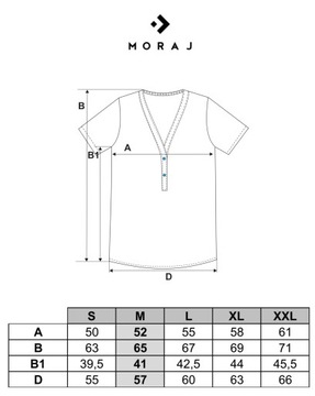 Bluzka Damska Koszulka Na Krótki Rękaw Geometryczny Wzór Kolorowa MORAJ L