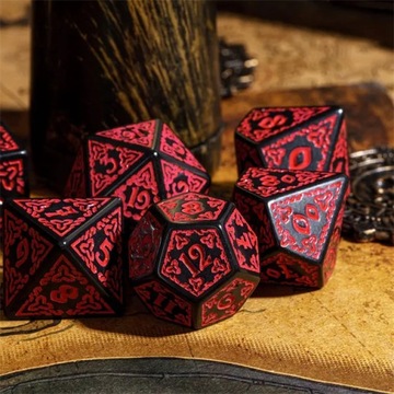 DIANCECHT - BÓG UZDRAWIANIA ZESTAW 7 KOŚCI KOSTEK RPG