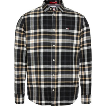 TOMMY HILFIGER MĘSKA KOSZULA TJM CLSC ESSENTIAL CHECK SHIRT CZARNA r.XL