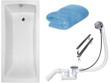 WANNA PROSTOKĄTNA BESCO OPTIMA 170x70 SYFON NOGI