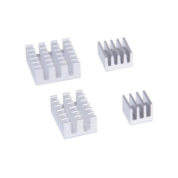 Zestaw radiatorów do Raspberry Pi 4 koloru srebnego samoprzylepne 4 sztuki