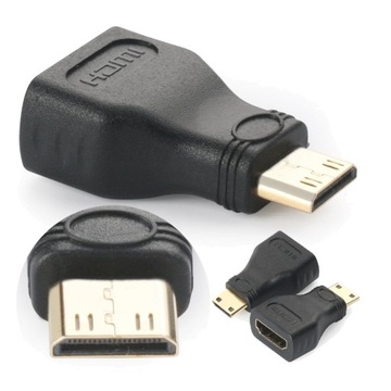 Przejściówka HDMI A na mini HDMI C męski ADAPTER KONWERTER złącze końcówka