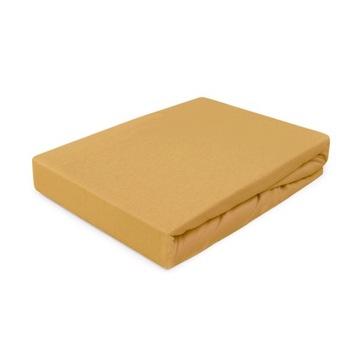 Prześcieradło z gumką 180x200 jersey musztardowe 100% BAWEŁNA